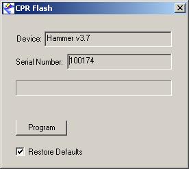 Updating Firmware with CPR Flash CPR Flash has now been launched and is ready to begin updating your CPR Tools device (PSIClone, Hammer, SCSI Hammer, Sledge Hammer, etc ).