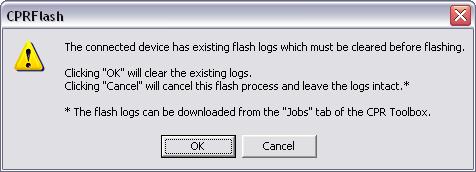 Note to SCSI Hammer Users When using CPR Flash to update your SCSI Hammer, some users may encounter the dialog box depicted in Figure 7 when CPR Flash detects the attached SCSI Hammer device.