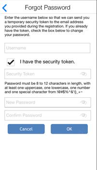 Forgotten Passwords If you forget your password, tap the Login button. Then choose Forgot Password. Enter your username and click OK.