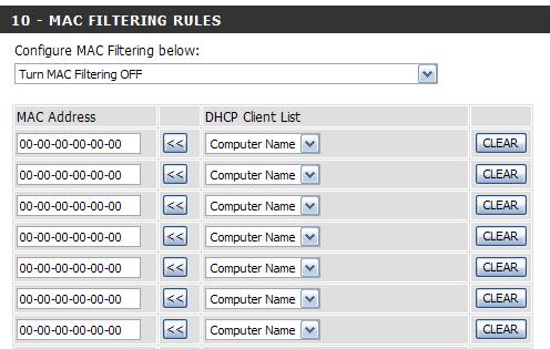 To create an Network Filter rule, check the box to enable the rule, and fill in the required configuration fields.