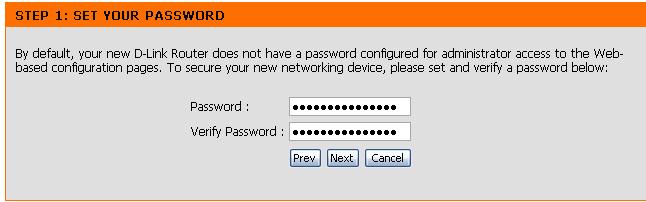 Click Next Create a new password and