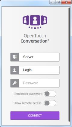 the OTC One application icon you can «create shortcuts» at your convenience.