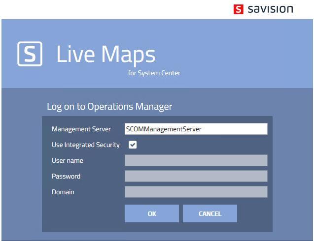 2.8.1 Licensing Savision Live Maps The Live Maps Authoring Console will verify Licensing and the first-time launch it will prompt you to enter your Live Maps License key. 2.8.2 Software Footprint and Backups Savision Live Maps data is stored and maintained in your SCOM environment.