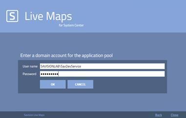 The Live Maps Portal will automatically launch at the completion of the Express Installation. 2.4.