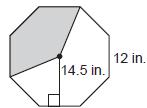 ) Find the area of the regular polygon. 51.