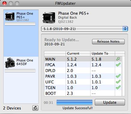 3/7 Updating firmware in your IQ or P+ digital back [Steps for updating are the same on both Mac and Windows - screenshots come from Mac version] For instructions on updating the 645DF/DF+ or the IX