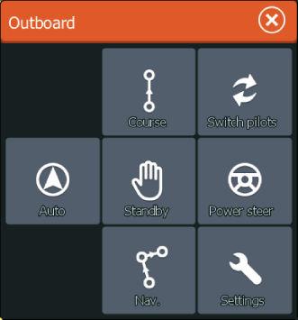 15 Outboard motor autopilot The Lowrance SmartSteer interface (Autopilot Controller) provides outboard motor control.