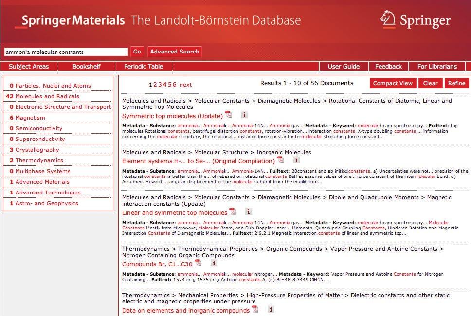 SpringerMaterials a Modern Web Database Intelligent content retrieval Enriched metadata backbone Deep indexing Thesaurus-enabled data