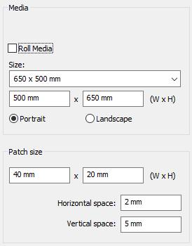PATCH SIZE parameters makes it possible to set the patch size and horizontal/vertical space between patches on the variations test page.
