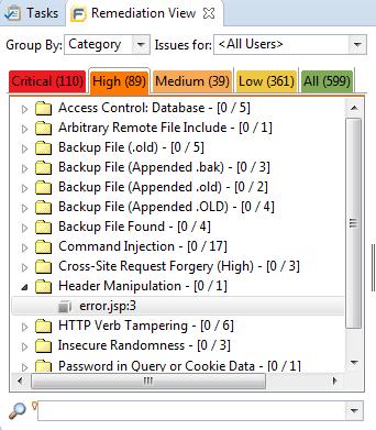 Chapter 3: Using the Eclipse Remediation Plugin The Select Software Security Center Application Version dialog box opens and displays a tree of Fortify Software Security Center applications and