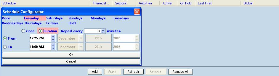 Click on Ok Figure 18 Adding a Schedule for Everyday at a Given Time 5.2.4.