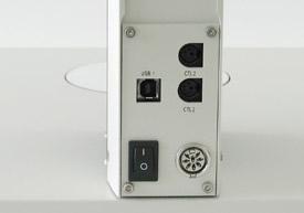 LED5000 series and other accessories from the Leica product range. 2 2. Terminal for the 50-watt power supply provided. 3.