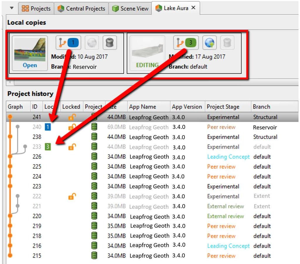 Drilling comparison in Leapfrog Browser A new workflow has been introduced to Leapfrog Browser that allows users to compare
