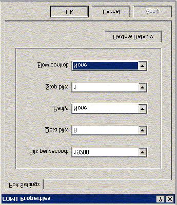 Figure 3: HyperTerminal Port Settings dialog box 3.2 Power Up Reset of Target Circuit When the target circuit is powered on, the power-up reset code display the sign-on banner on the terminal.