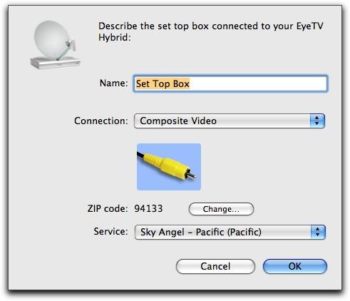 In this way, EyeTV can record programming that is available via the set top box.