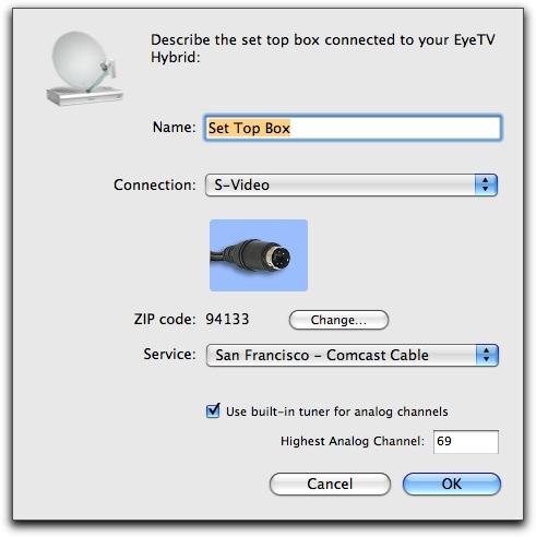 Set Top Box Control time. You cannot configure a Set Top Box without an Internet connection.