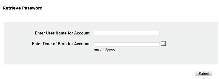 Account Registration 5 Click Retrieve Password.