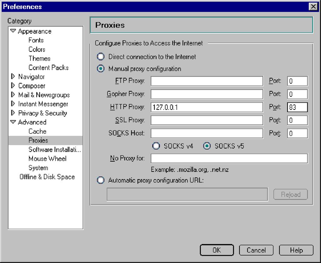 Configuring Netscape 1. From the host computer, launch Netscape. 2. Pull down the Edit menu and select Preferences. See Figure 8. 3.
