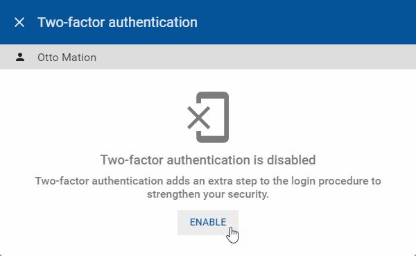 In the resulting screen, a QR code is visible at the top of the dialog box. In the installed authentication app, choose to dd a new account or something similar.