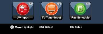 Watching Live-TV & Live-A/V The unit has 2 input sources to watch and record programs: TV-Tuner Input AV Input (Audio/Video Input) TV-Tuner Input You can watch live TV through the unit by selecting