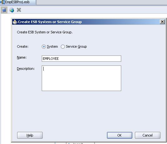 Lets create on create system/group icon at extreme top left and create a system EMPLOYEE click OK Lets create a Routing Service to connect these