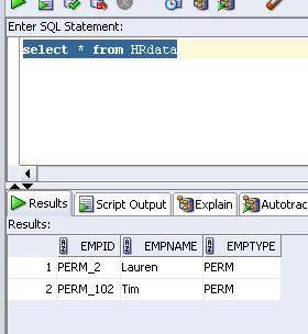 Using SQL Developer one can view the HRData