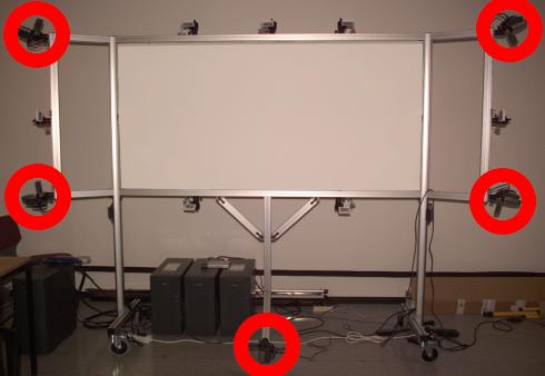 objects which are observable by all cameras. Another drawback of such custom calibration objects is that change of the camera setup might render the object obsolete.