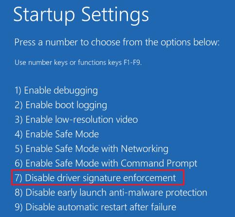 5 TROUBLESHOOT > ADVANCED OPTIONS > STARTUP SETTINGS After selecting Startup Settings, select
