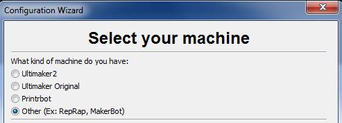 SOFTWARE INSTALLATION: CURA 6 Select Your machine: Select Other