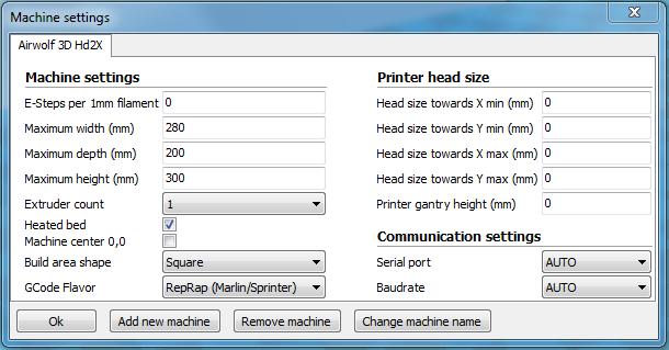 SOFTWARE INSTALLATION: CURA (DUAL) 10 Open Cura: Click on the Machine tab in