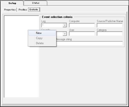 The Exclude Tab The Exclude tab enables you to specify the profiles that