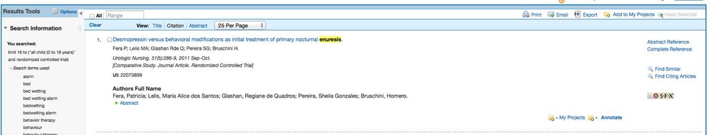 SEARCHING IN MEDLINE (OVID) Scroll down to see your list of results, and you will also see a link that says SFX.