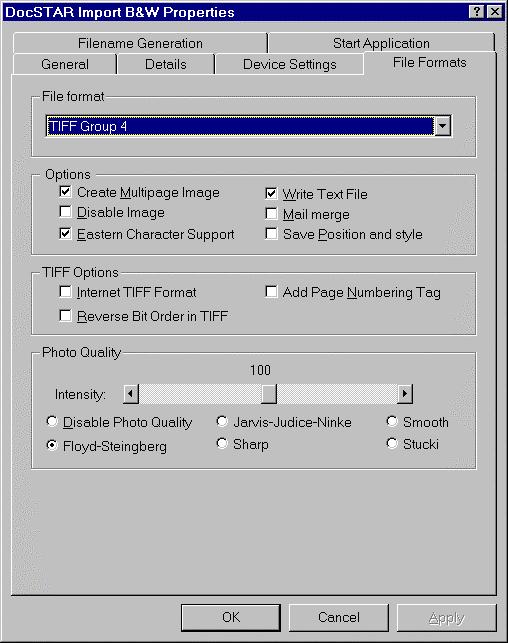 DocSTAR Import B&W (Windows 95/98)