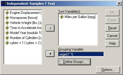 If the second option is used, each t-test will use only cases that have valid data for all variables used in any of the t tests requested and the sample size is constant across tests.