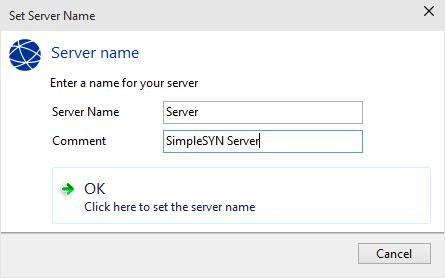 Image 26: Enter SimpleSYN server name Server ID Each SimpleSYN server gets a unique server ID.