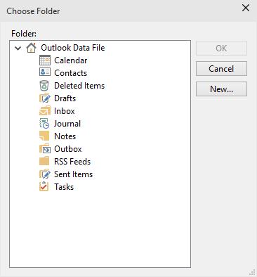 If the current folder is not being synchronized automatically and no folder with the same path is available on the target computer or a folder with the same path cannot be created, the