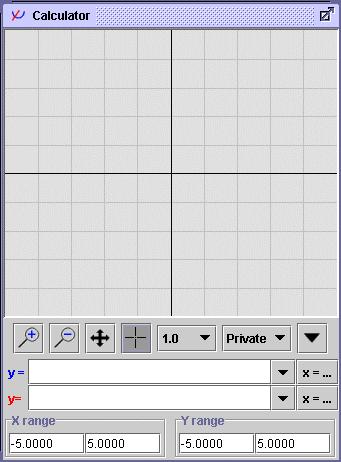 Chapter 12 Graphing Calculator To display the calculator, click on the toolbar. The calculator is displayed over top of the other windows.