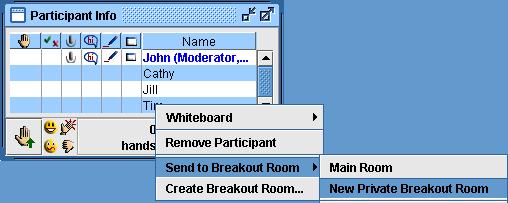 Chapter 12 Breakout Rooms Creating On-the-fly Breakout Rooms On-the-fly breakout rooms can be created at any time and participants can easily be moved in and out of the room.