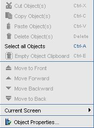 The Whiteboard context menu appears. Select the option Select all Objects.