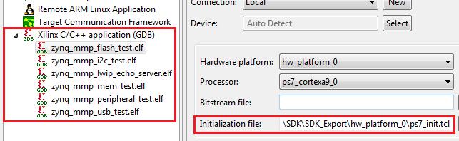 7.2 Setting up the Run Configurations From the SDK toolbar, select Run > Run Configurations, the following dialog box will appear.