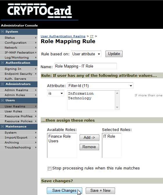 To resolve this issue, a RADIUS Return Attribute of Filter-Id is added to the role mapping. 2.1.