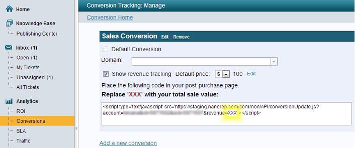 -8- Click on this link to create your first Conversion Tracker. Follow the on-screen configuration to setup your target pages. Select the domain in which you want to track conversions.