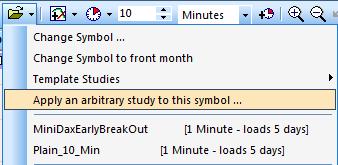 Chart Open Keep Symbol & Replace Study Symbol Study From EUR USD MyStudy To EUR USD MyStudy2 Select