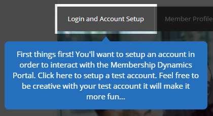 To get started click the Login and Account Setup Menu Item.