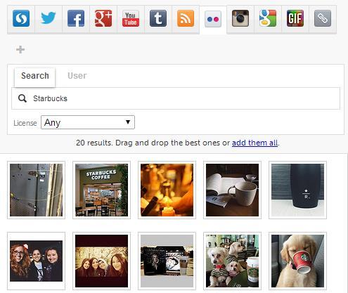 Searching for Examples on Flickr To search for examples on Flickr, you can either search for any media related to your search term, or search for a specific account by searching their username.