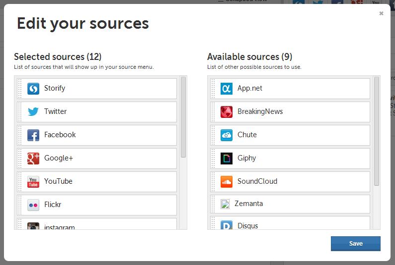 On the right are some other sources that you can add to your tool bar.