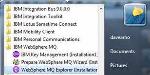 Find the WebSphere MQ Alert Monitor in the Windows system tray.