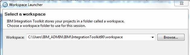 You are prompted to select or create an Eclipse Workspace 2.
