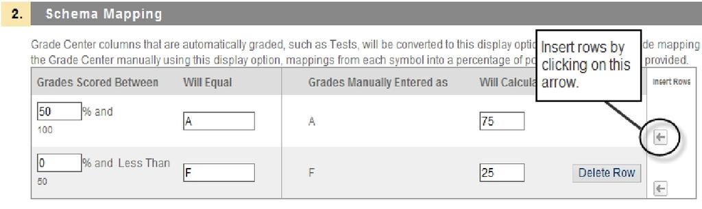 3. Enter a Name for the Grading Schema; the description is optional. 4.