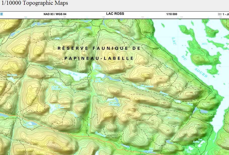 to topographic maps For BC TRIM maps, see: